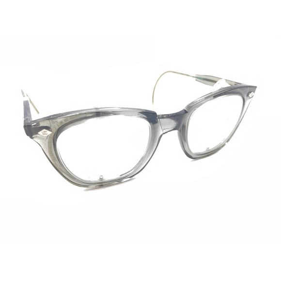 Sellstrom Vintage Smoke Gray Square Side Shileds Eyeglasses Frames 150 Men Women - Picture 1 of 12